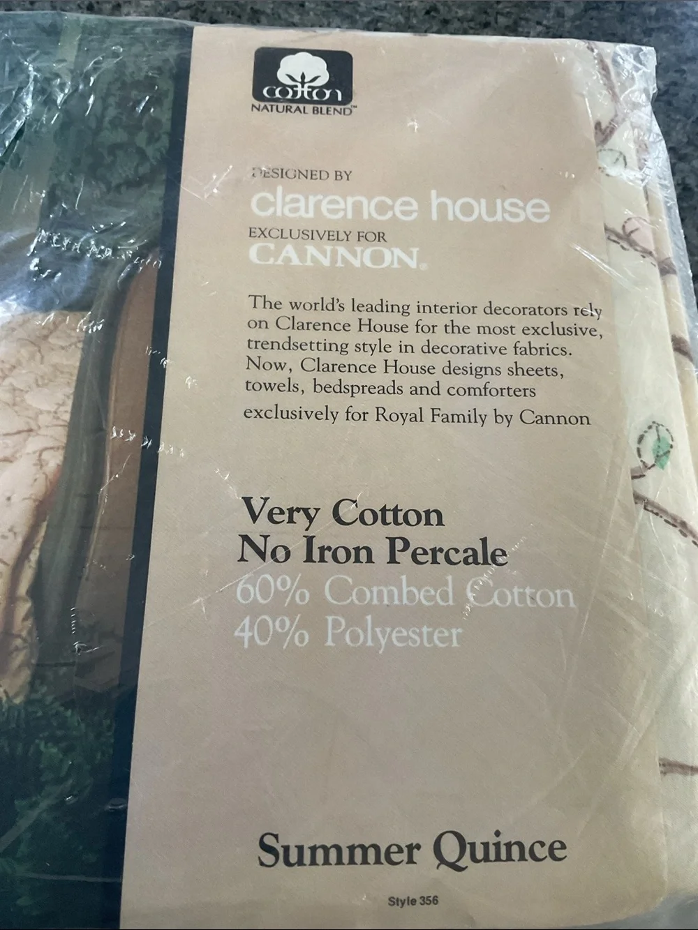 🌸 Cannon ‘Flowering Quince’ twin top flat sheet. Vintage early 1980’s